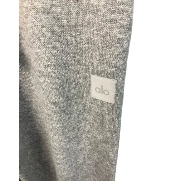 Alo Cashmere High-Waist Wide Leg Pant in Dove Grey Heather Size Small - Picture 4 of 7